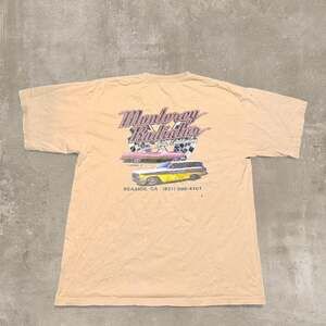 Vintage 90s Monterey Radiator Racing Graphic Tee - Tan Car Shirt Size XL